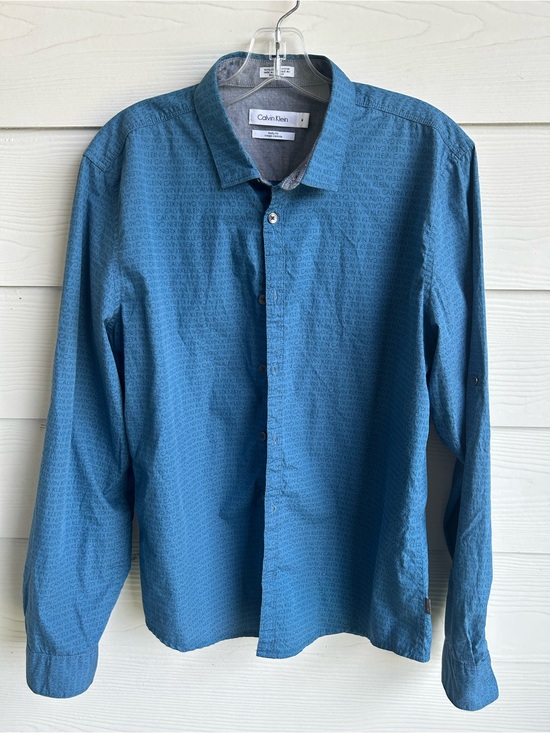 Calvin Klein Other - Calvin Klein Men’s Teal Button-Down Long Sleeve‎ Shirt